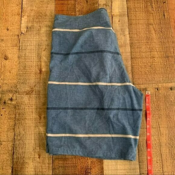 Ezekiel mens blue striped swim board shorts - 34 - Picture 8 of 10